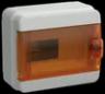 TEKFOR Корпус пластиковый КМПн-8 IP65 оранжевая прозрачная дверь IEK0