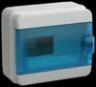 TEKFOR Корпус пластиковый КМПн-8 IP65 синяя прозрачная дверь IEK0