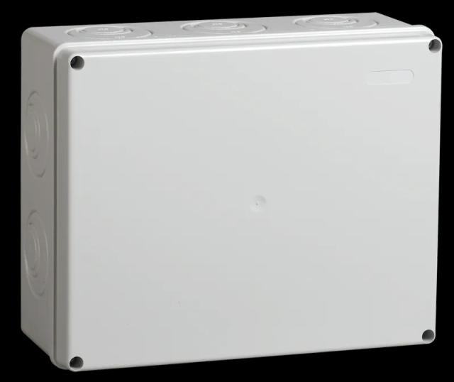 Коробка распаячная КМ41342 для открытой проводки 240х195х90мм с монтажной платой IP55 5 вводов серая IEK